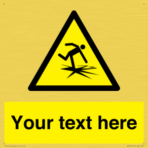 Custom warning thin ice